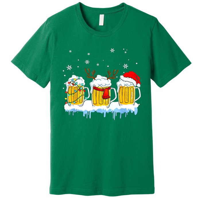 Christmas Mug Santa Reinbeer Beer Xmas Lights Pajamas Gift Premium T-Shirt