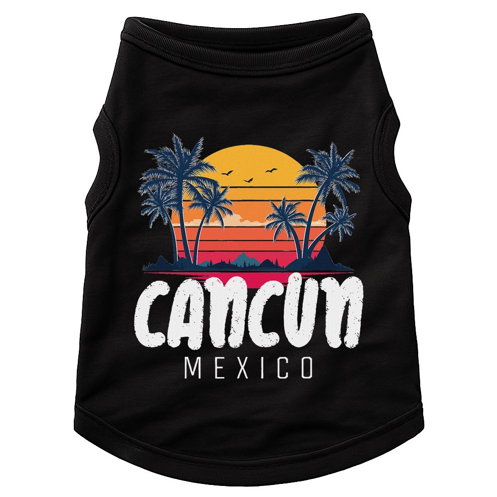 Cancun Mexico Souvenir Family Matching Vacation Cancun Doggie Tank