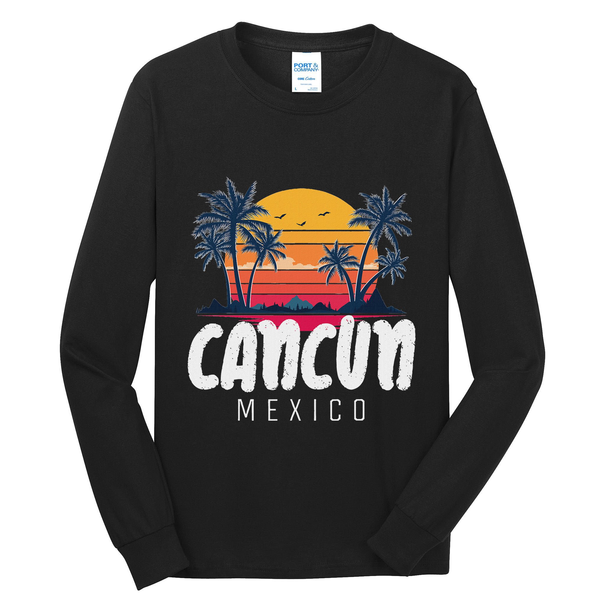 Cancun Mexico Souvenir Family Matching Vacation Cancun Tall Long Sleeve T-Shirt