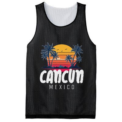 Cancun Mexico Souvenir Family Matching Vacation Cancun Mesh Reversible Basketball Jersey Tank