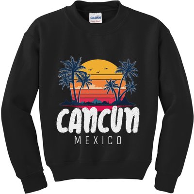 Cancun Mexico Souvenir Family Matching Vacation Cancun Kids Sweatshirt