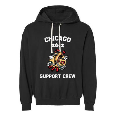 Chicago Marathon Support Crew For Hot Dogs Home Runs Garment-Dyed Fleece Hoodie