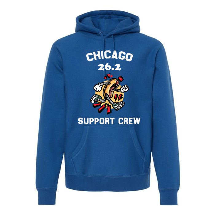 Chicago Marathon Support Crew For Hot Dogs Home Runs Premium Hoodie