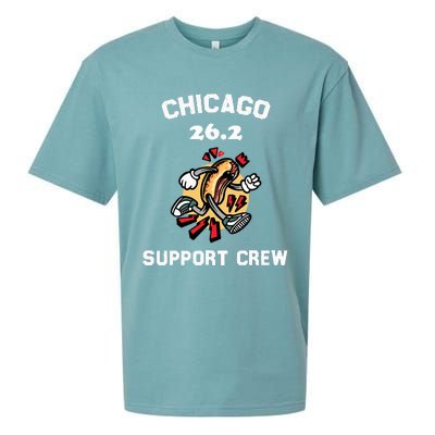 Chicago Marathon Support Crew For Hot Dogs Home Runs Sueded Cloud Jersey T-Shirt