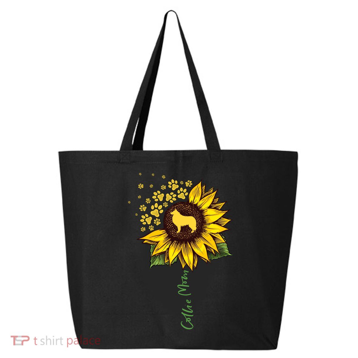 Collie Mom Sunflower Rough Collie Funny Gift Dog Mom Mama Gift 25L Jumbo Tote