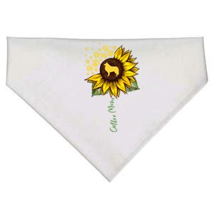 Collie Mom Sunflower Rough Collie Funny Gift Dog Mom Mama Gift USA-Made Doggie Bandana