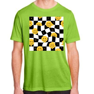 Crazy Melt Smile Faces Pattern Adult ChromaSoft Performance T-Shirt