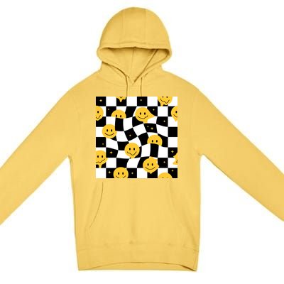 Crazy Melt Smile Faces Pattern Premium Pullover Hoodie