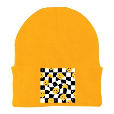 Crazy Melt Smile Faces Pattern Knit Cap Winter Beanie