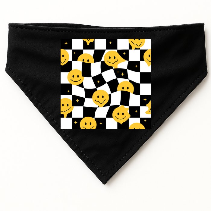 Crazy Melt Smile Faces Pattern USA-Made Doggie Bandana