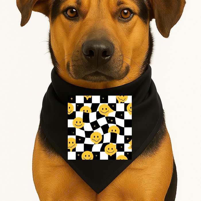 Crazy Melt Smile Faces Pattern USA-Made Doggie Bandana