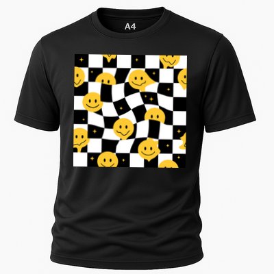 Crazy Melt Smile Faces Pattern Performance Shirt