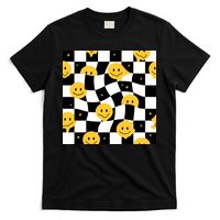 Crazy Melt Smile Faces Pattern T-Shirt