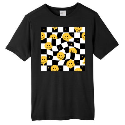 Crazy Melt Smile Faces Pattern Tall Fusion ChromaSoft Performance T-Shirt