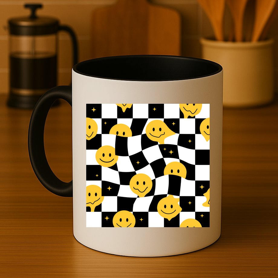 Crazy Melt Smile Faces Pattern Mug