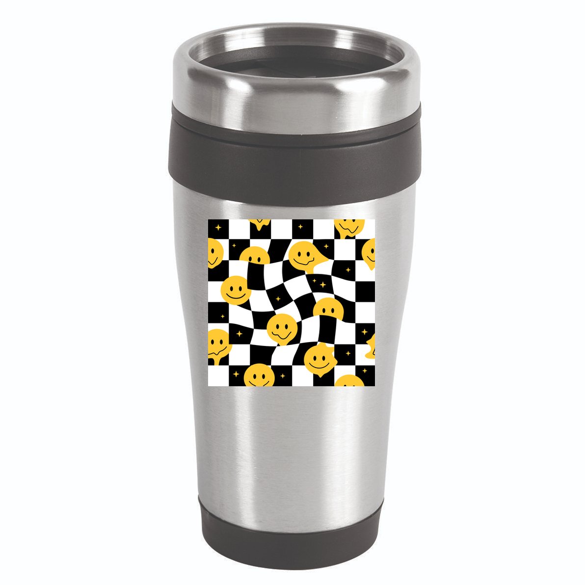 Crazy Melt Smile Faces Pattern 16oz Travel Tumbler