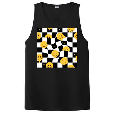 Crazy Melt Smile Faces Pattern PosiCharge Competitor Tank