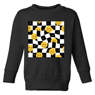 Crazy Melt Smile Faces Pattern Toddler Sweatshirt
