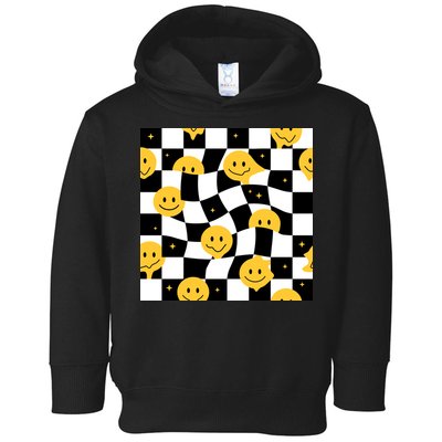 Crazy Melt Smile Faces Pattern Toddler Hoodie