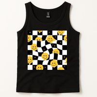 Crazy Melt Smile Faces Pattern Tank Top