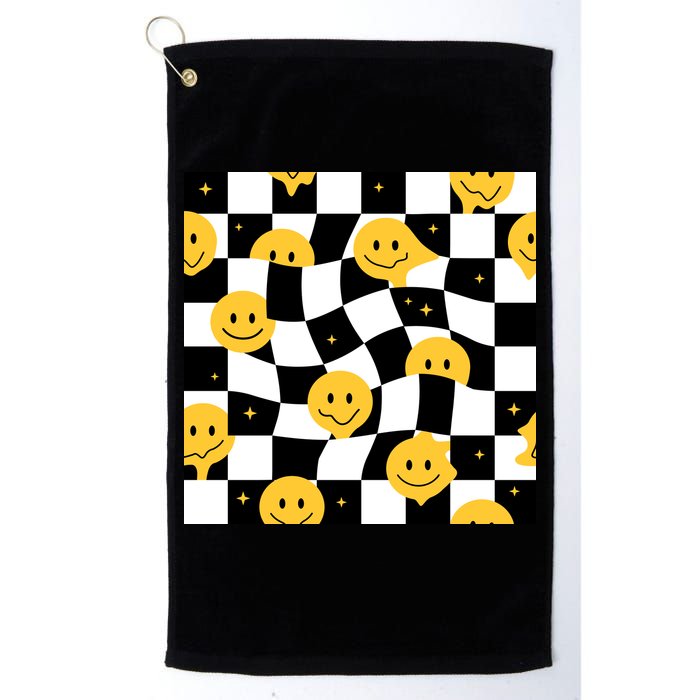 Crazy Melt Smile Faces Pattern Golf Towel