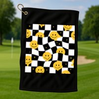 Crazy Melt Smile Faces Pattern Golf Towel