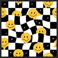 Crazy Melt Smile Faces Pattern Golf Towel
