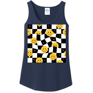 Crazy Melt Smile Faces Pattern Ladies Essential Tank