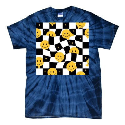 Crazy Melt Smile Faces Pattern Tie-Dye T-Shirt