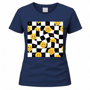 Crazy Melt Smile Faces Pattern Women's T-Shirt