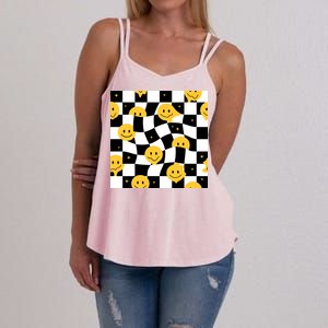 Crazy Melt Smile Faces Pattern Women's Strappy Tank