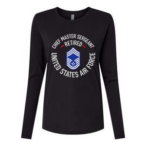 Chief Master Sergeant Retired Retirement Womens Cotton Relaxed Long Sleeve T-Shirt