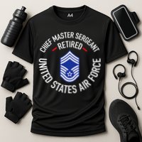 Chief Master Sergeant Retired Retirement Cooling Performance Crew T-Shirt