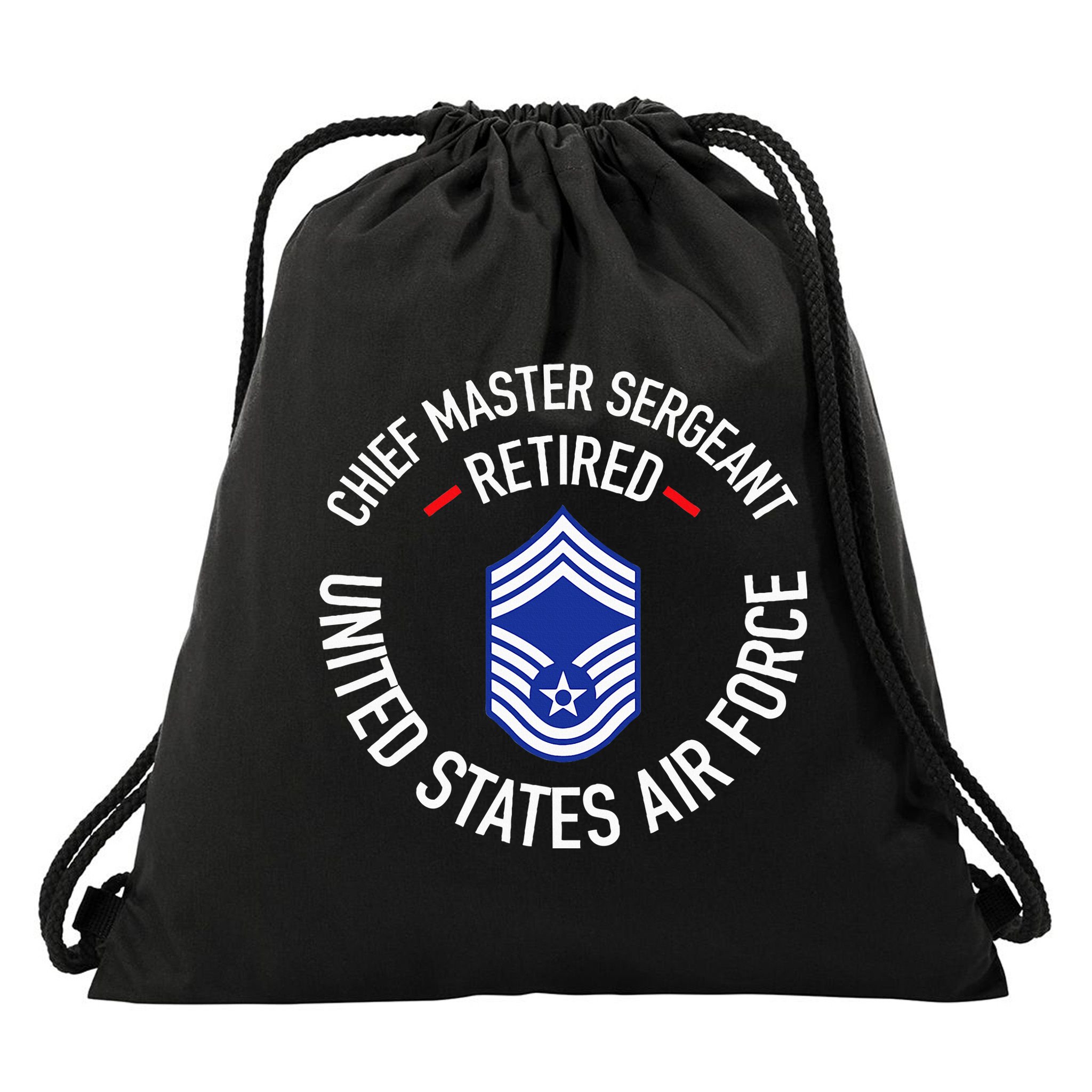 Chief Master Sergeant Retired Retirement Drawstring Bag