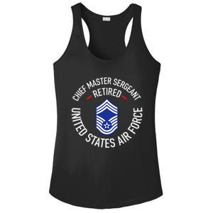 Chief Master Sergeant Retired Retirement Ladies PosiCharge Competitor Racerback Tank