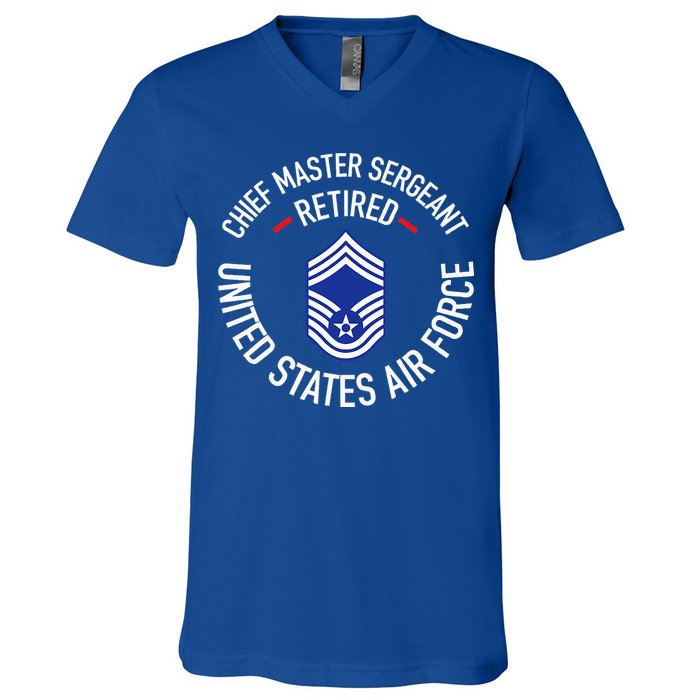 Chief Master Sergeant Retired Retirement V-Neck T-Shirt