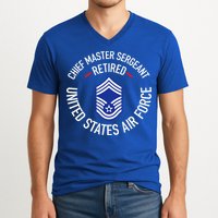 Chief Master Sergeant Retired Retirement V-Neck T-Shirt