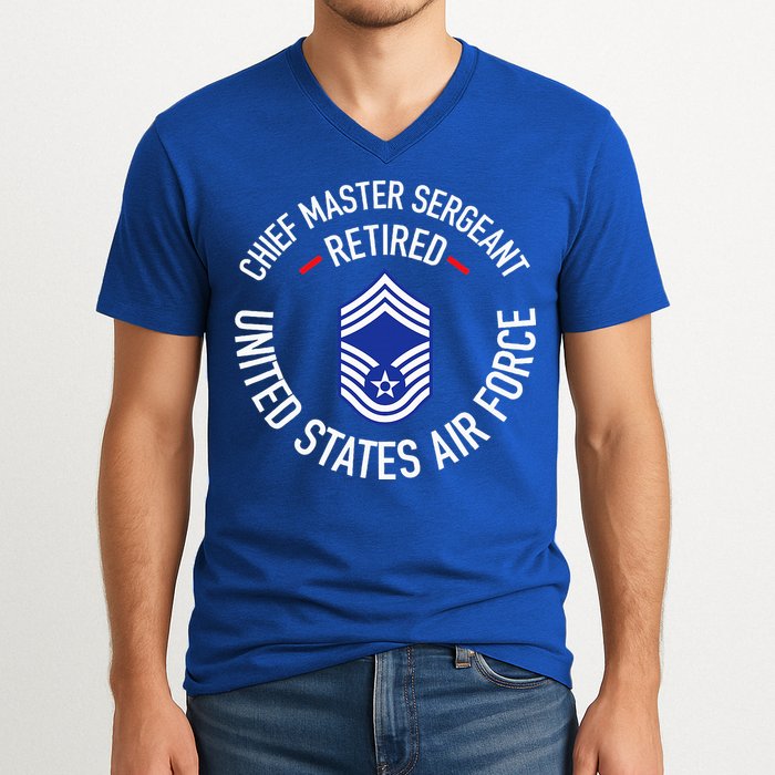 Chief Master Sergeant Retired Retirement V-Neck T-Shirt