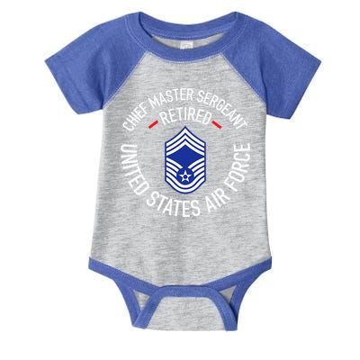 Chief Master Sergeant Retired Retirement Infant Baby Jersey Bodysuit