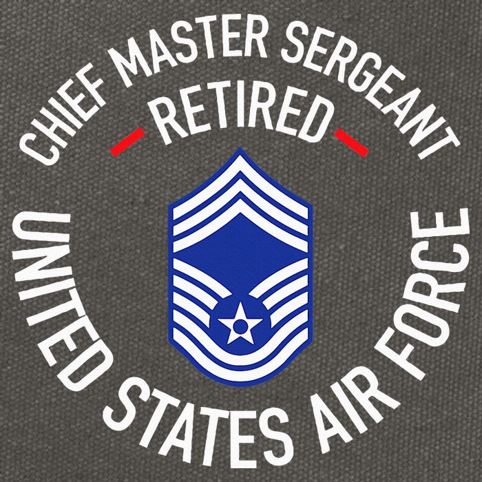 Chief Master Sergeant Retired Retirement Cotton Canvas Backpack