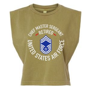 Chief Master Sergeant Retired Retirement Garment-Dyed Women's Muscle Tee