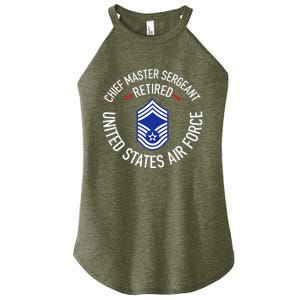 Chief Master Sergeant Retired Retirement Women's Perfect Tri Rocker Tank