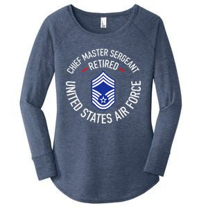 Chief Master Sergeant Retired Retirement Women's Perfect Tri Tunic Long Sleeve Shirt