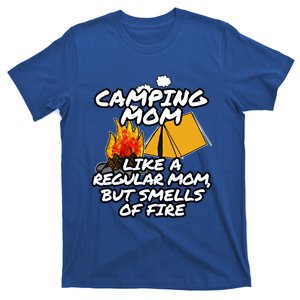 Camping Mom Smells Of Fire Summer Trip Vacation Gift T-Shirt