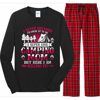 Camping Mom Supper Cool Mom Summer Holiday Great Gift Long Sleeve Pajama Set