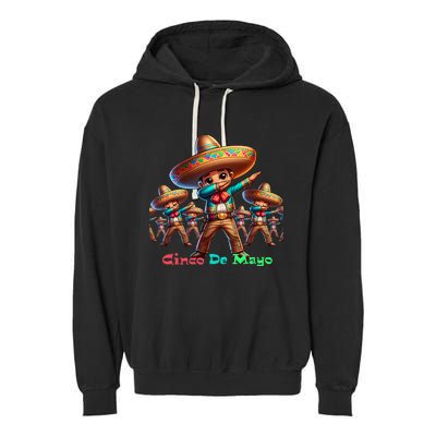 Cute Mexican Sombrero Dab Dance Cinco De Mayo Garment-Dyed Fleece Hoodie