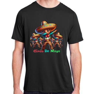 Cute Mexican Sombrero Dab Dance Cinco De Mayo Adult ChromaSoft Performance T-Shirt