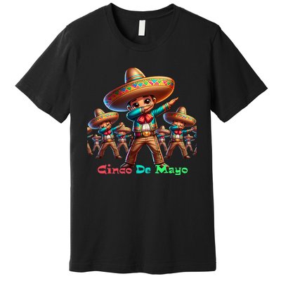 Cute Mexican Sombrero Dab Dance Cinco De Mayo Premium T-Shirt