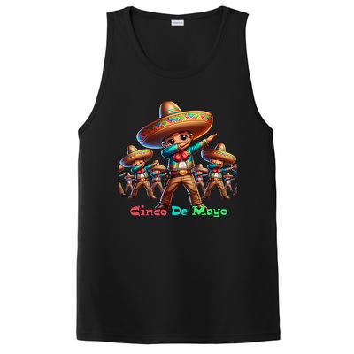 Cute Mexican Sombrero Dab Dance Cinco De Mayo PosiCharge Competitor Tank