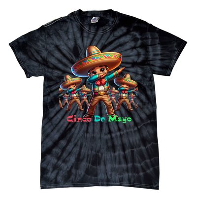 Cute Mexican Sombrero Dab Dance Cinco De Mayo Tie-Dye T-Shirt